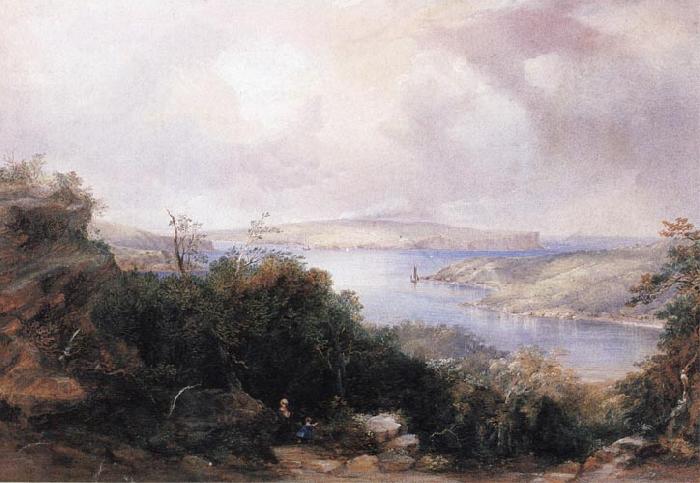 Conrad Martens Sydney Harbour Looking Towards the North End oil painting picture